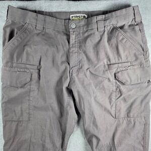 First Tactical Cargo Pants Mens 42 Grey Ripstop Reinforced Knee Utility Workwear